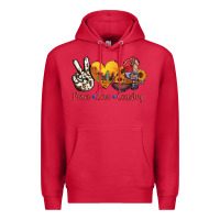 Cardinal peace love country american texas flag boots Premium Hoodie - AdoDesignShop