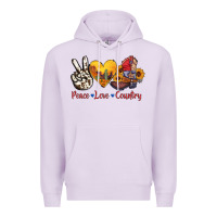 Lilac peace love country american texas flag boots Premium Hoodie - AdoDesignShop