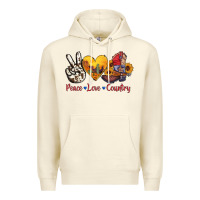 Sandshell peace love country american texas flag boots Premium Hoodie - AdoDesignShop