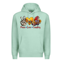 Seafoam peace love country american texas flag boots Premium Hoodie - AdoDesignShop