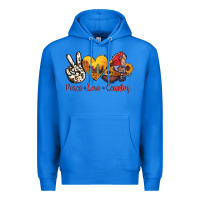 True Royal peace love country american texas flag boots Premium Hoodie - AdoDesignShop