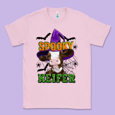 Spooky Heifer Halloween Classic Tee Designed By Artiststas