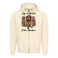 Sandshell life is better with a maltipoo Zipper Hoodie - BarkalooDesign