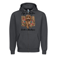 Smoke life is better with a maltipoo Zipper Hoodie - BarkalooDesign