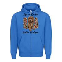 True Royal life is better with a maltipoo Zipper Hoodie - BarkalooDesign