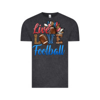 Vintage Black live love american football Vintage Tee - HRA Design Shop