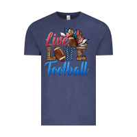 Vintage Denim live love american football Vintage Tee - HRA Design Shop