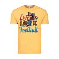 Vintage Mustard live love american football Vintage Tee - HRA Design Shop