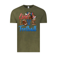 Vintage Olive live love american football Vintage Tee - HRA Design Shop