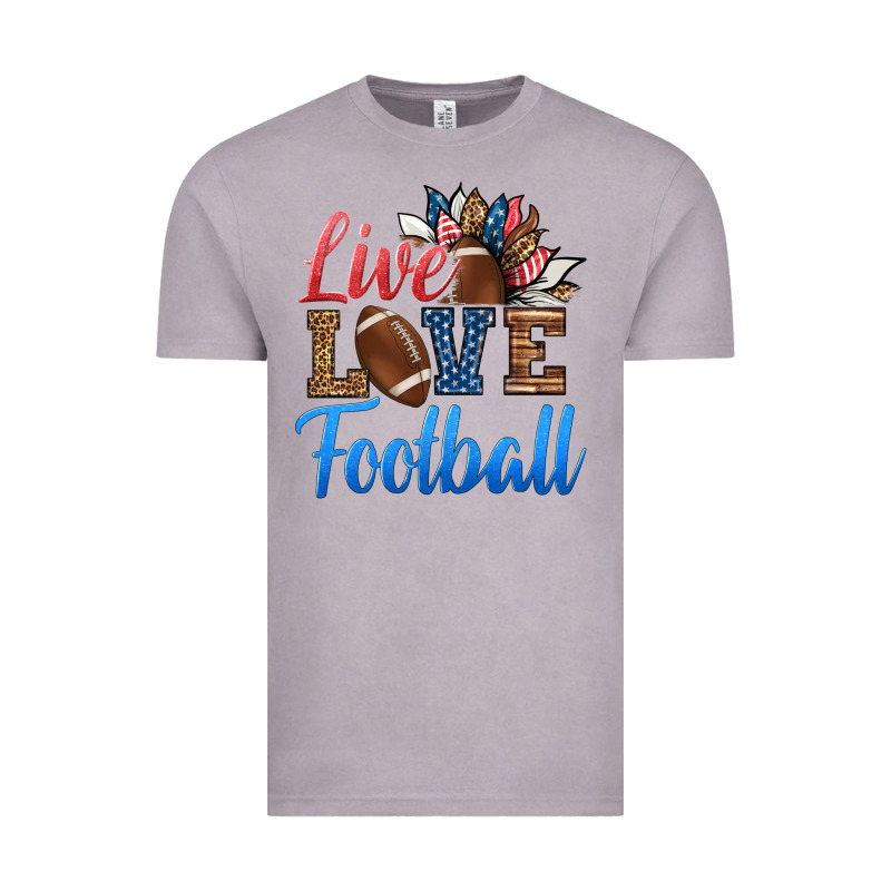 Live Love American Football Vintage Tee by HRA Design Shop | Teevron