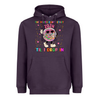 Plum the party don t start til i drop in Heavyweight Hoodie - MaliasSmallBusiness