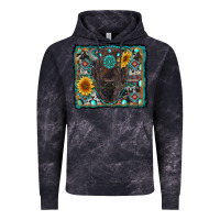 Cloud Black american bison wıth sunflower and gemstone Vintage Hoodie - RanaPortraitStore