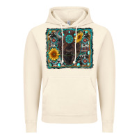 Vintage Artic american bison wıth sunflower and gemstone Vintage Hoodie - RanaPortraitStore
