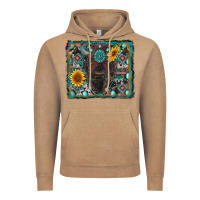 Vintage Coffee american bison wıth sunflower and gemstone Vintage Hoodie - RanaPortraitStore