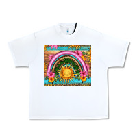 White summer rainbow Urban Heavy Tee - HRA Design Shop