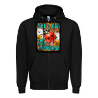 Black Western Just A Girl Who Loves Ladybug Zipper Hoodie - LillyAllenDesigns