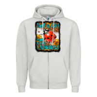 Dove Grey Western Just A Girl Who Loves Ladybug Zipper Hoodie - LillyAllenDesigns