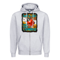 Heather Grey Western Just A Girl Who Loves Ladybug Zipper Hoodie - LillyAllenDesigns