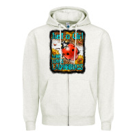 Oatmeal Heather Western Just A Girl Who Loves Ladybug Zipper Hoodie - LillyAllenDesigns