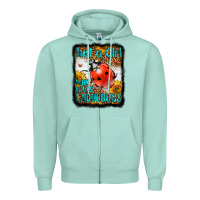 Seafoam Western Just A Girl Who Loves Ladybug Zipper Hoodie - LillyAllenDesigns