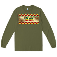 Army Green juneteenth 1865 leopard licence plate template Long Sleeve Tee - Artiststas