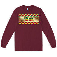 Burgundy juneteenth 1865 leopard licence plate template Long Sleeve Tee - Artiststas