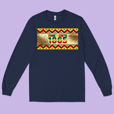 Juneteenth 1865 Leopard Licence Plate Template Long Sleeve Tee Designed By Artiststas