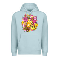 Blue Mist retro softball Premium Hoodie - Artiststas