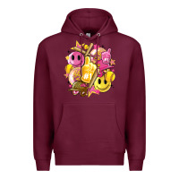 Burgundy retro softball Premium Hoodie - Artiststas