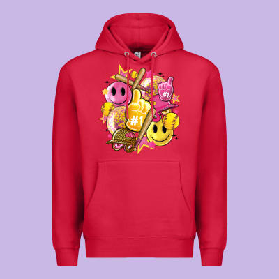 Retro Softball Premium Hoodie Designed By Artiststas