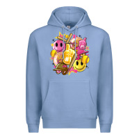 Colony Blue retro softball Premium Hoodie - Artiststas
