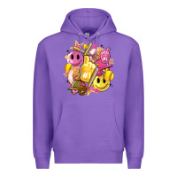 Purple retro softball Premium Hoodie - Artiststas
