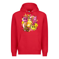 Red retro softball Premium Hoodie - Artiststas