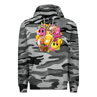 Slate Camo retro softball Premium Hoodie - Artiststas