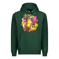 Sports Green retro softball Premium Hoodie - Artiststas