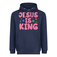 Navy jesus is king Heavyweight Hoodie - MaliasSmallBusiness
