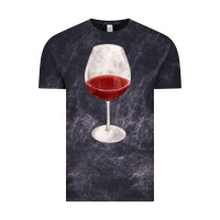 Cloud Black wine glass fa element Vintage Tee - FaDigitalArtStudio
