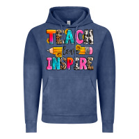 Vintage Denim teach love inspire Vintage Hoodie - Zillion Design Studio