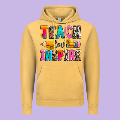 Teach Love Inspire Vintage Hoodie Designed By Zillion Design Studio