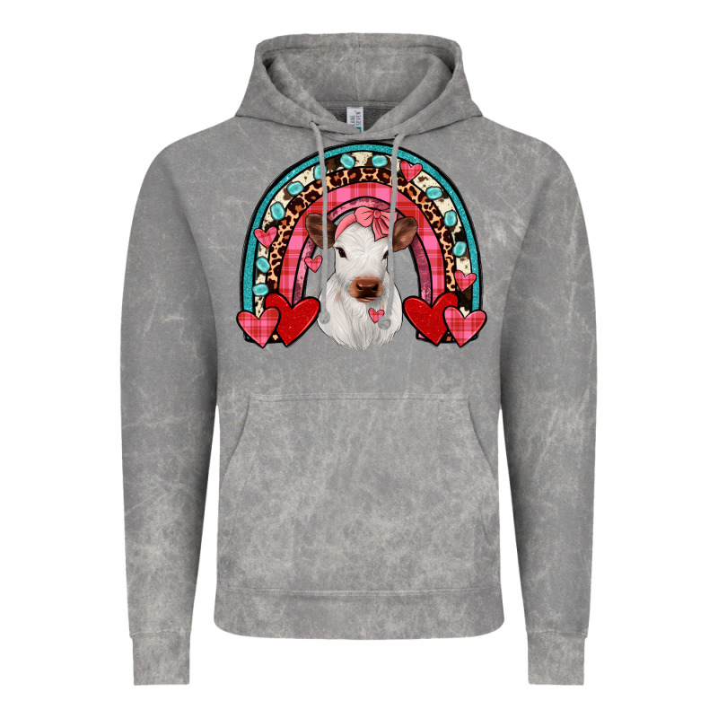 Valentines Heifer Rainbow Vintage Hoodie by JahusDesignShop | Teevron