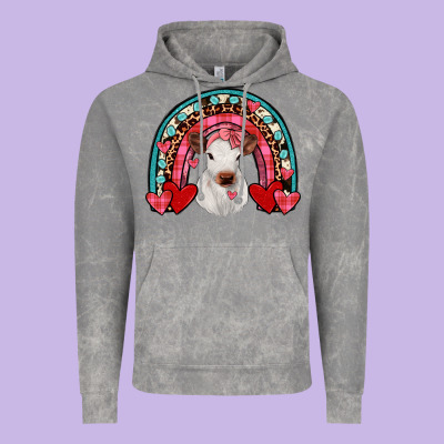 Valentines Heifer Rainbow Vintage Hoodie Designed By Jahusdesignshop
