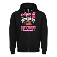 Black As a Aquarius Girl I was Born with My Heart on my Sleeve and a mouth Zipper Hoodie - Jasminsmagicworld