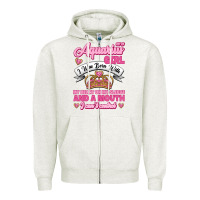 Oatmeal Heather As a Aquarius Girl I was Born with My Heart on my Sleeve and a mouth Zipper Hoodie - Jasminsmagicworld