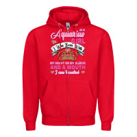Red As a Aquarius Girl I was Born with My Heart on my Sleeve and a mouth Zipper Hoodie - Jasminsmagicworld