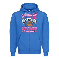 True Royal As a Aquarius Girl I was Born with My Heart on my Sleeve and a mouth Zipper Hoodie - Jasminsmagicworld
