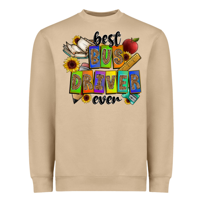 Best Bus Driver Ever Heavyweight Sweatshirt by CowhideDigitalArt | Teevron