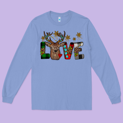 Love Christmas Long Sleeve Tee Designed By Jahusdesignshop