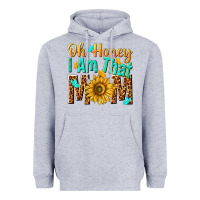 Heather Grey oh honey i am that mom Heavyweight Hoodie - NancyCooperArtShop
