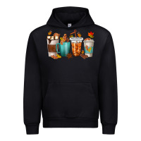 Black Thankful Coffee Cups Urban Hoodie - texasbilliewilder