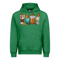 Emerald Thankful Coffee Cups Urban Hoodie - texasbilliewilder